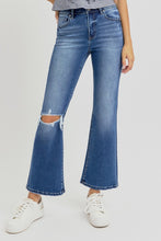 Load image into Gallery viewer, RISEN Full Size Distressed High Rise Crop Flare Jeans