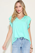 Load image into Gallery viewer, Bamboo Ruffled Short Sleeve T-Shirt