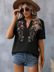 Wildflower Embroidered Top