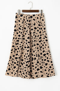 Leopard Print Midi Skirt