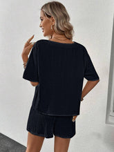 Load image into Gallery viewer, V-Neck Half Sleeve Top and Shorts Set