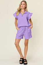 Load image into Gallery viewer, Double Take Flounce Sleeve Top and Shorts Set (7 Colors)