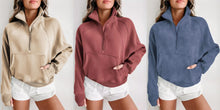 Load image into Gallery viewer, Cozy Vibes Half-Zip Pullover (3 Colors)