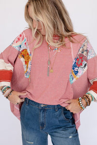 Boho Patchwork Long Sleeve Top (2 Colors)