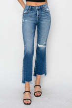 Load image into Gallery viewer, RISEN Full Size Frayed Step Hem Ankle Straight Jeans