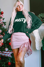 Load image into Gallery viewer, Double Take Full Size Merry Christmas Turtleneck Long Sleeve Sweater