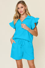 Load image into Gallery viewer, Double Take Flounce Sleeve Top and Shorts Set (7 Colors)