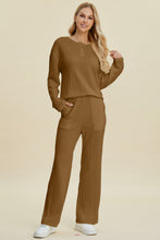 Load image into Gallery viewer, Cable-Knit Long Sleeve Top and Pants Set (Small-3X)