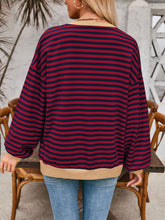 Load image into Gallery viewer, Lovelet Contrast Striped Long Sleeve Sweatshirt