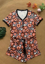 Load image into Gallery viewer, Preorder: New Halloween Short PJ Set-#3-Boho Flora (Close 7/12/2024)