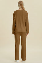 Load image into Gallery viewer, Cable-Knit Long Sleeve Top and Pants Set (Small-3X)