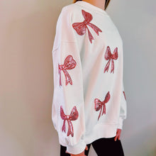 Load image into Gallery viewer, Sparkly Bow Patch Sweatshirt