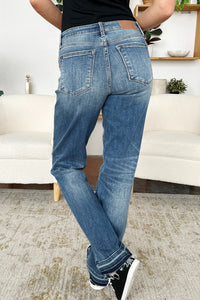 Judy Blue Mid Rise Release Hem Jeans