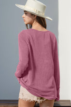 Load image into Gallery viewer, Thumbhole Long Sleeve Henley Top (8 Colors)