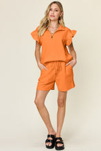 Load image into Gallery viewer, Double Take Flounce Sleeve Top and Shorts Set (7 Colors)