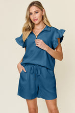 Load image into Gallery viewer, Double Take Flounce Sleeve Top and Shorts Set (7 Colors)