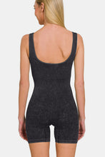 Load image into Gallery viewer, Zenana Washed Ribbed Romper with Pad