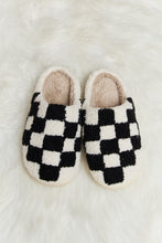 Load image into Gallery viewer, Melody Checkered Print Plush Slide Slippers