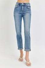 Load image into Gallery viewer, Risen High Rise Cropped Roll Up Jeans