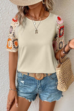 Load image into Gallery viewer, Crochet Short Sleeve Top (5 Colors)