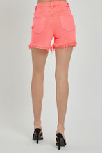 Load image into Gallery viewer, RISEN Raw Hem Asymmetrical Waist Denim Shorts