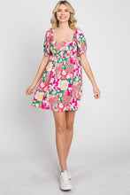 Load image into Gallery viewer, Floral Ruffle Sleeve Mini Dress