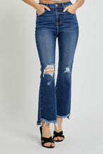 Load image into Gallery viewer, RISEN High Rise Distressed Crop Flare Jeans