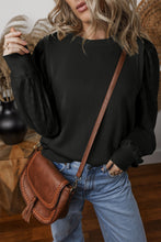 Load image into Gallery viewer, Layered Eyelet Sleeve Pullover