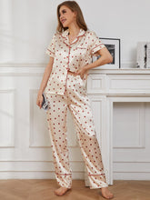 Load image into Gallery viewer, Contrast Piping Pocketed Top and Pants Lounge Set