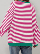 Load image into Gallery viewer, Lovelet Contrast Striped Long Sleeve Sweatshirt