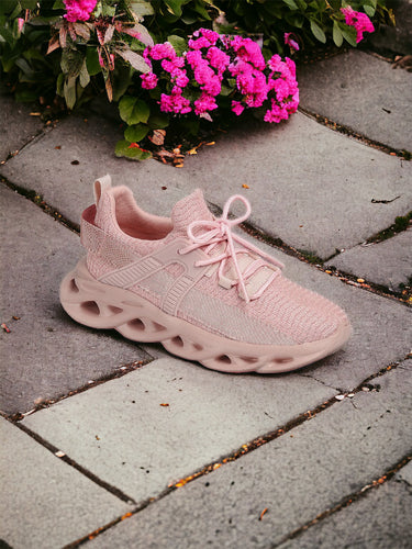 Mesh Breathable Athletic Shoes - Mauve