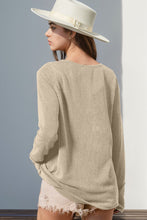 Load image into Gallery viewer, Thumbhole Long Sleeve Henley Top (8 Colors)