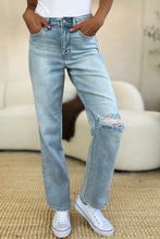 Load image into Gallery viewer, Judy Blue High Waist Distressed Straight Jeans