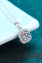 Load image into Gallery viewer, Moissanite Square Pendant Chain Necklace