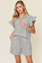 Load image into Gallery viewer, Double Take Flounce Sleeve Top and Shorts Set (7 Colors)