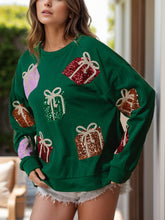 Load image into Gallery viewer, Sequin Gift Box Long Sleeve Sweatshirt