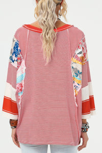 Boho Patchwork Long Sleeve Top (2 Colors)