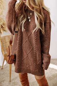 Cable-Knit Sweater Dress