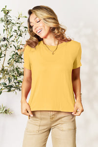 Bamboo Round Neck Short Sleeve T-Shirt