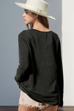 Load image into Gallery viewer, Thumbhole Long Sleeve Henley Top (8 Colors)