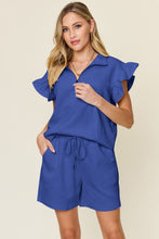 Load image into Gallery viewer, Double Take Flounce Sleeve Top and Shorts Set (7 Colors)