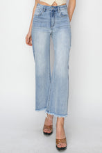 Load image into Gallery viewer, RISEN High Rise Crop Wide Fray Hem Jeans