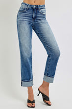 Load image into Gallery viewer, RISEN Full Size High Rise Crop Straight Roll Up Jeans