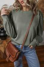 Load image into Gallery viewer, Layered Eyelet Sleeve Pullover