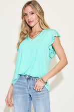 Load image into Gallery viewer, Bamboo Ruffled Short Sleeve T-Shirt