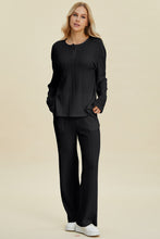 Load image into Gallery viewer, Cable-Knit Long Sleeve Top and Pants Set (Small-3X)