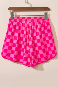 Drawstring Checkered Shorts with Pockets (2 Colors)