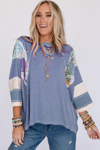 Boho Patchwork Long Sleeve Top (2 Colors)