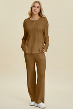 Load image into Gallery viewer, Cable-Knit Long Sleeve Top and Pants Set (Small-3X)