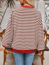 Load image into Gallery viewer, Lovelet Contrast Striped Long Sleeve Sweatshirt